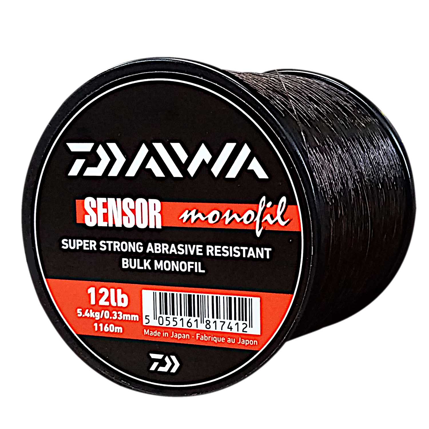 Daiwa Sensor Carp Nylon Fishing Line 5.4KG/12LB .33MM Colour Brown