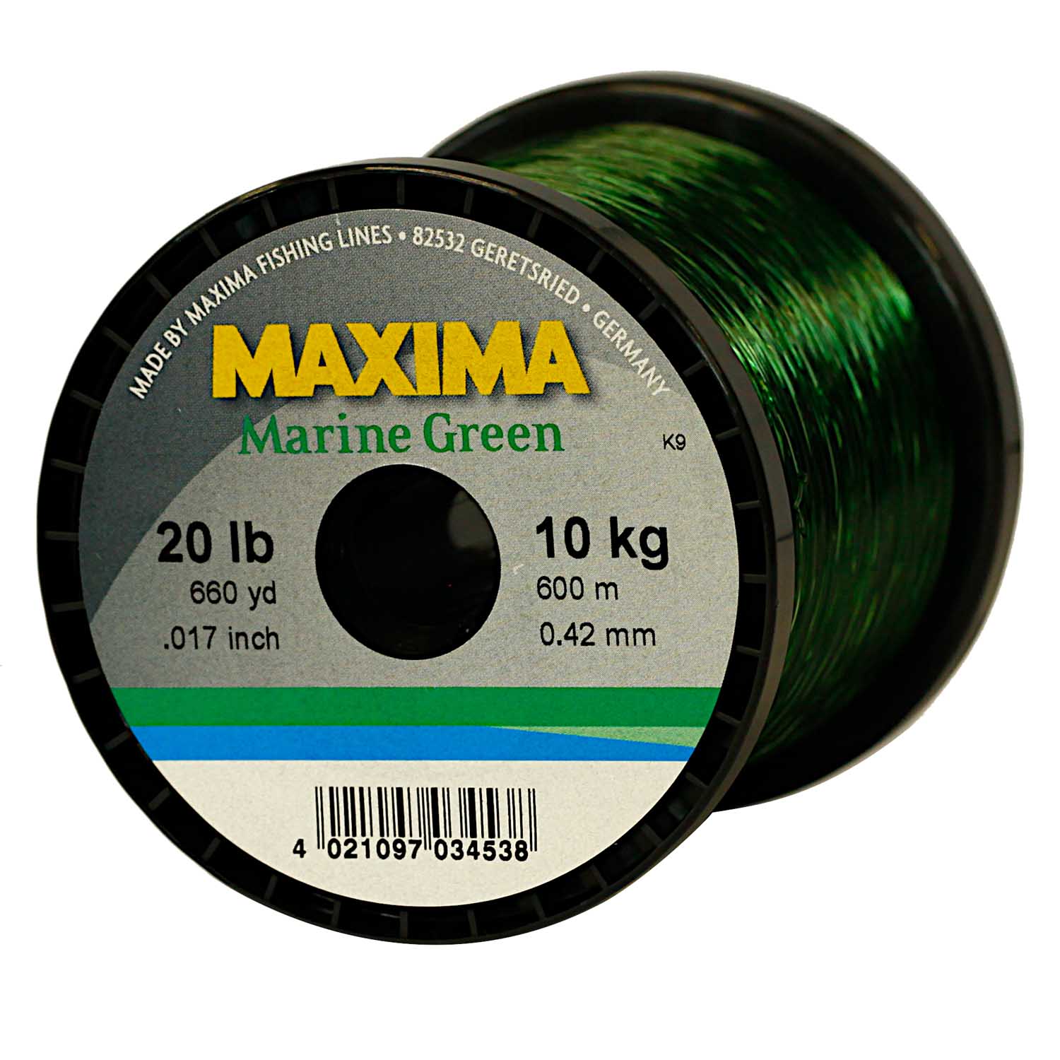 Maxima Nylon Fishing Line 4.5KG/10LB .30MM Colour Tuna Blue 600m Spool -  Showspace