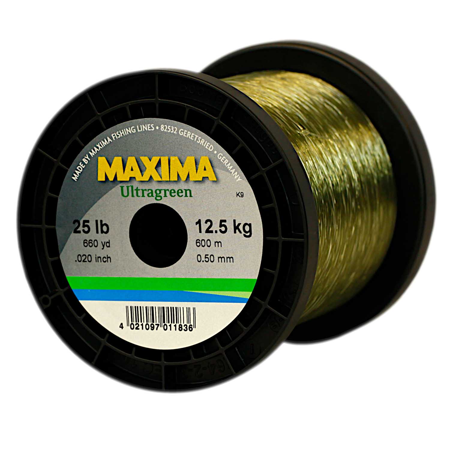 Maxima Nylon Fishing Line, 4.5KG/10LB 0.30 MM, Colour Marine Green, 600M  Spool - Showspace