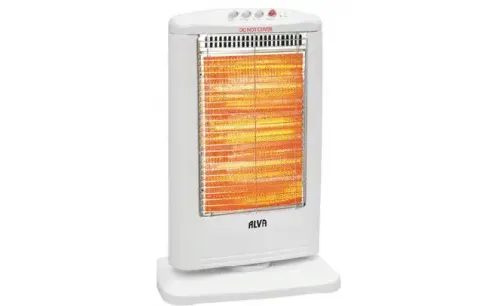 Alva 1200W White Electric Halogen Heater