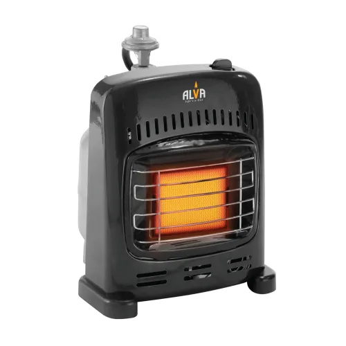 Alva Black Small Single Panel Indoor Gas Heater