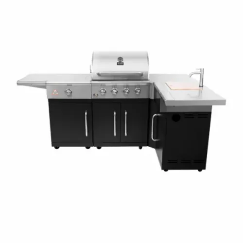 Alva Grand Outdoor 4 Burner Gas Stainless Steel Braai With Sink