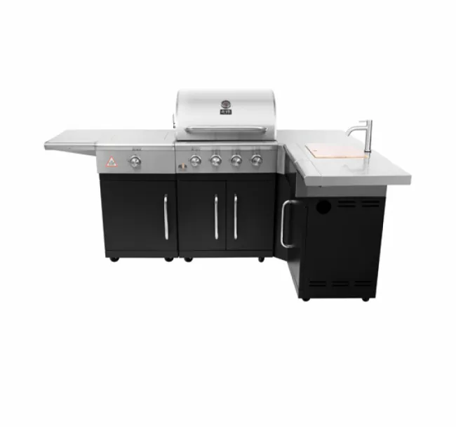 Alva Grand Outdoor 4 Burner Gas Stainless Steel Braai With Sink