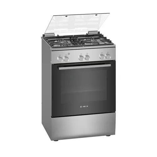 Bosch Serie 2 – 60cm Freestanding Gas / Gas Cooker Stainless Steel