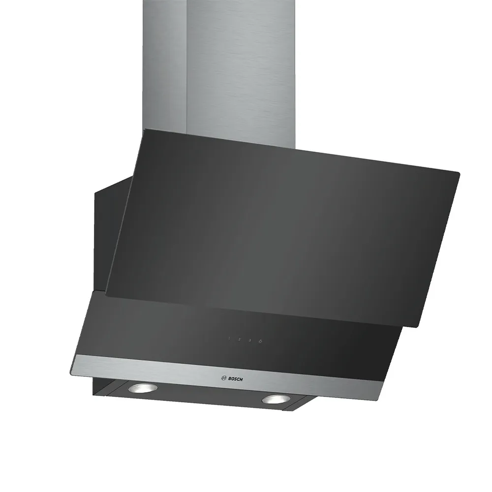 Bosch Serie 2 – 60cm Wall Mounted Extractor,Black With Glass CanopyExhaust