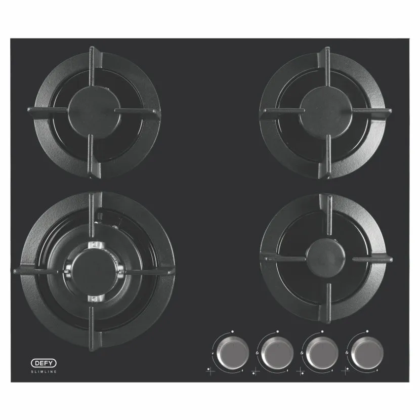 Defy Slimline Gas On Glass Hob Front Control