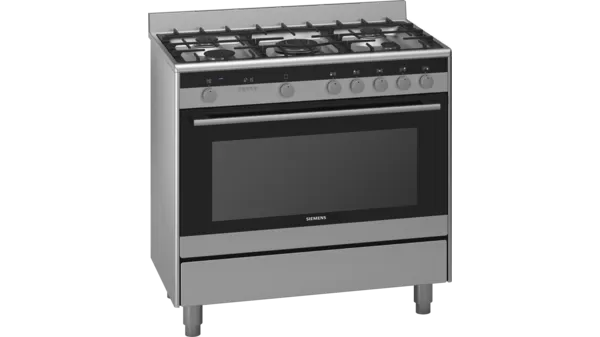 Siemens  90 Cm Freestanding Gas / Electric Cooker, 5 Burner, Double Fan – Iq500