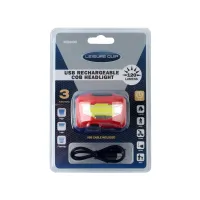 Usb Rechargeable Cob Headlight 110 Lumes – Colour Orange And Black – Usb Cable Included