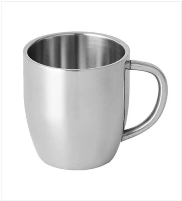 Stainless Steel Double Walled Cappuccino Coffee Mug 300ml