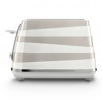 De'Longhi Avvolta Class 4 Slice Toaster - Graceful White - Image 3