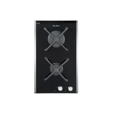 Elba 2 Burner Gas On Glass Domino