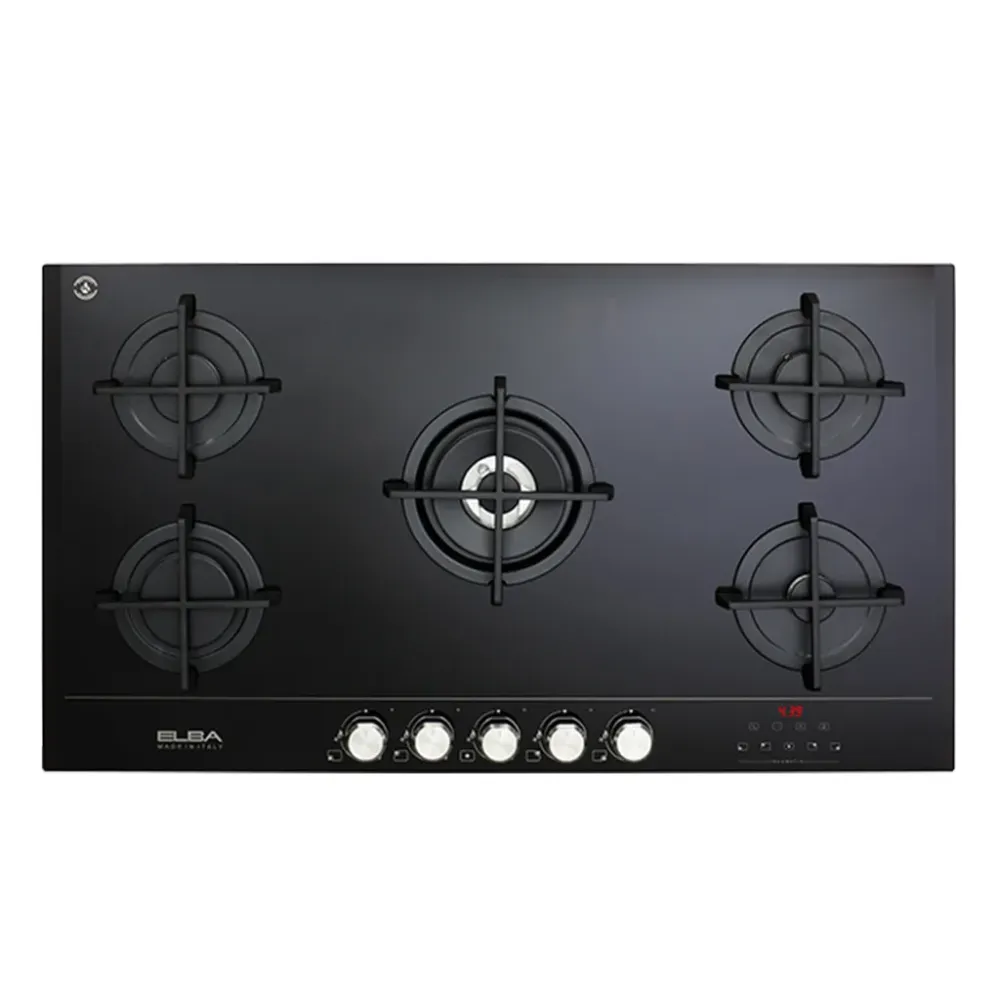 Elba 90cm Gas On Glass 5bnr Hob