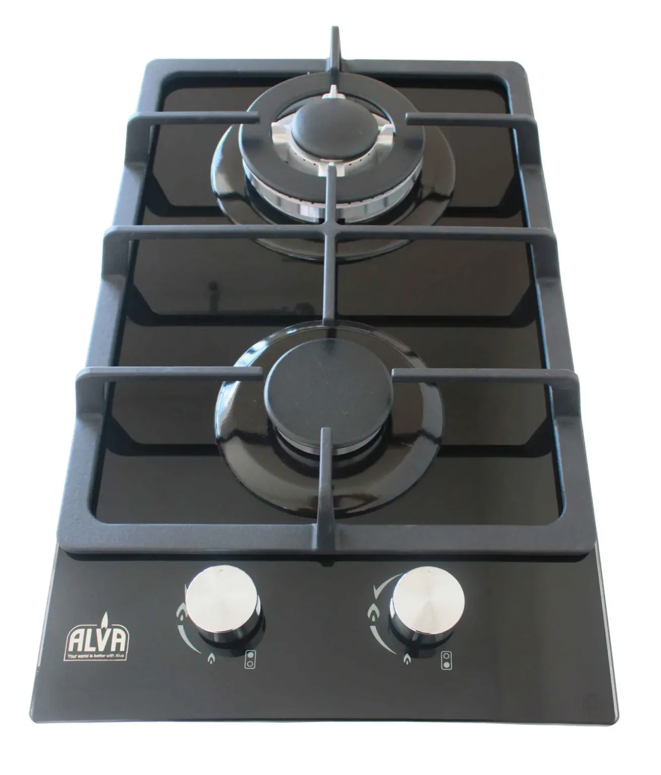 Alva 30cm 2-BURNER GAS HOB – GLASS TOP