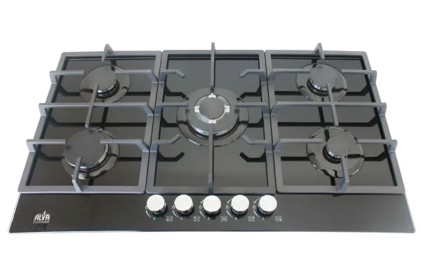 Alva 90cm 5-BURNER GAS HOB – GLASS TOP