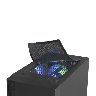 Raidmax H704 ATX | Micro-ATX | Mini-ITX ARGB Sync Mid-Tower Gaming Chassis - Black - Image 4