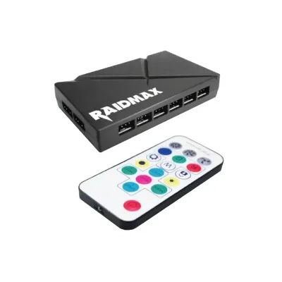 Raidmax MX-661 6-Port 3Pin ARGB Fan Controller with Motherboard Sync - Image 2