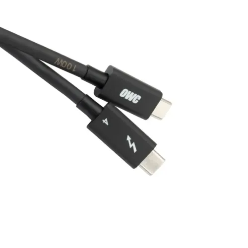 OWC Thunderbolt 3/4 0.7m Cable - Black - Image 1