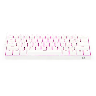 REDRAGON DRAGONBORN Wired Mechanical Keyboard Red LED 67Key Design - White - Image 4