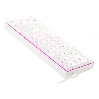 REDRAGON DRAGONBORN Wired Mechanical Keyboard Red LED 67Key Design - White - Image 5