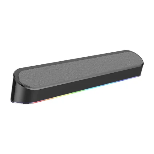 REDRAGON 2.0 Sound Bar ADIEMUS 2 x 3W RGB USB|Aux PC Gaming Speaker - Black - Image 5