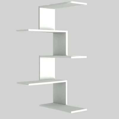 Armoire Caniko Corner Wall Shelf White - Image 2